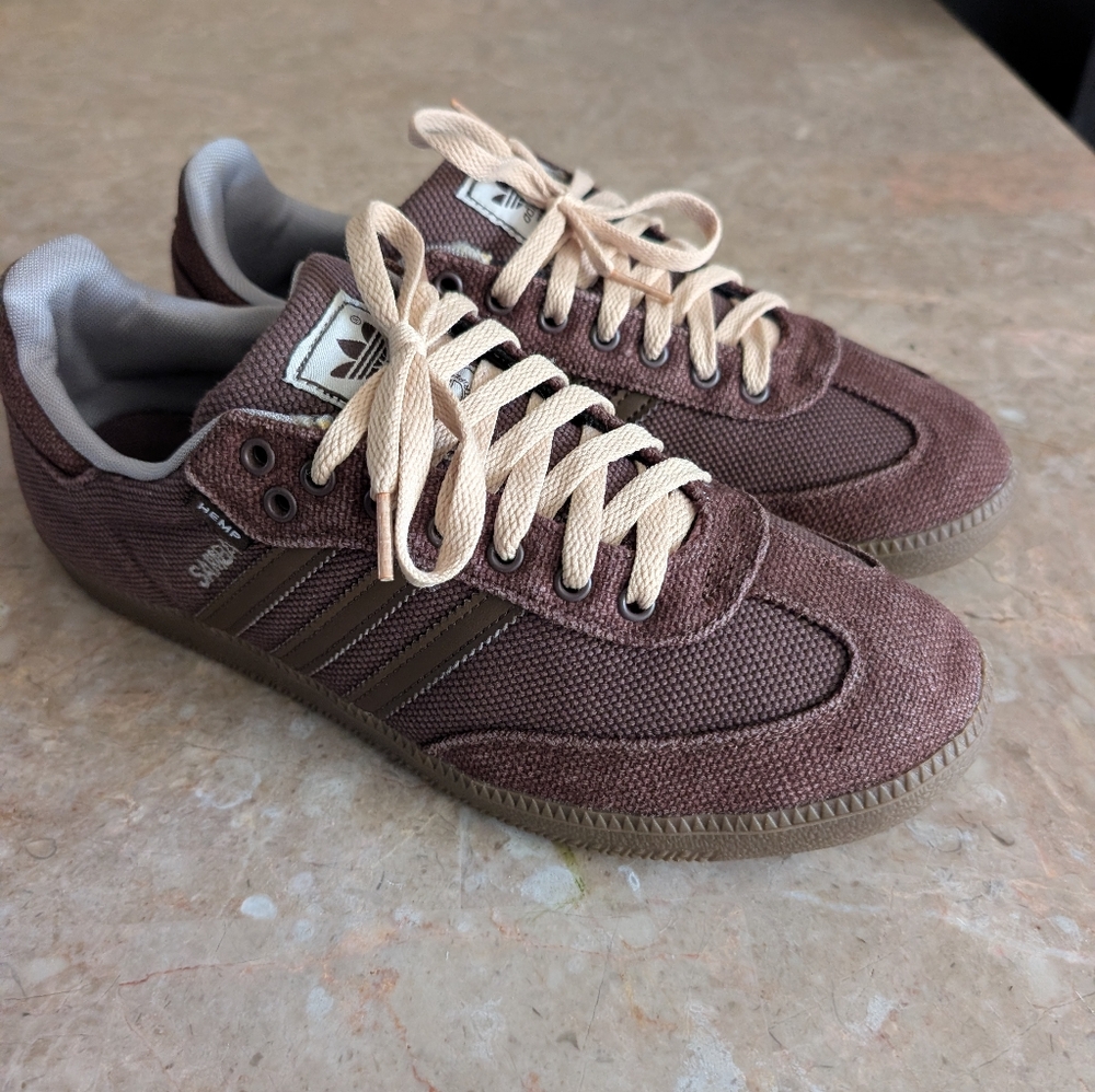 Adidas Hemp Samba Rare Chocolate Brown (2013) #G99555 Men's Size 10.5 No Box - Picture 9 of 14